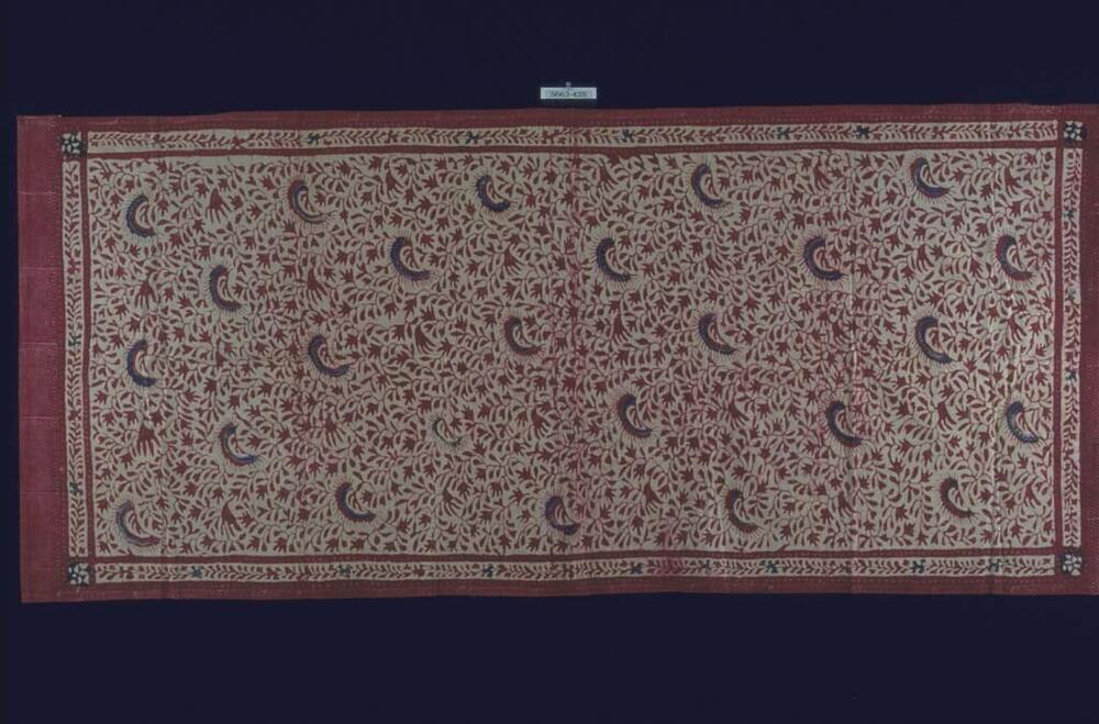 Doek voor de export naar Sumatra met vleugelmotieven, bloemen en bladeren