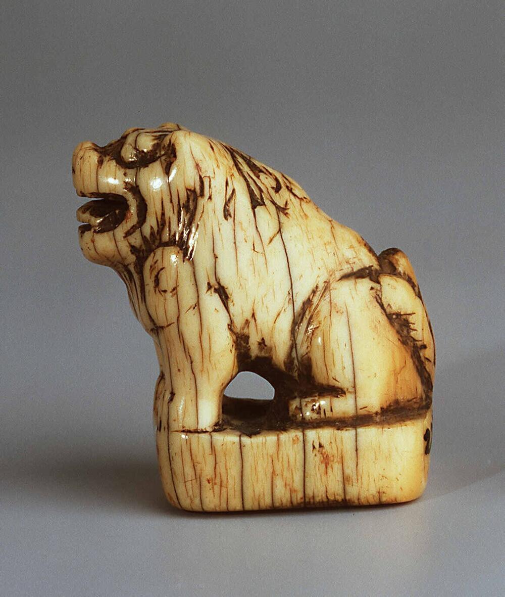 Netsuke: a shishi lion