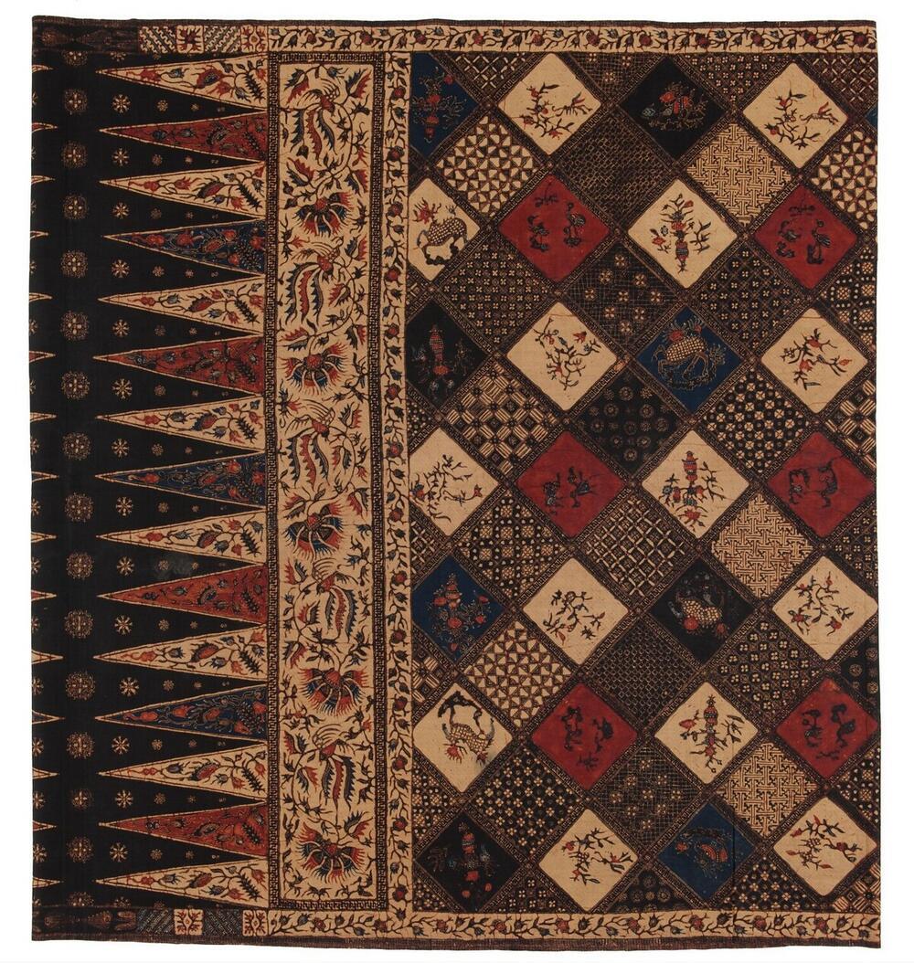 Gebatikde katoenen kokerrok