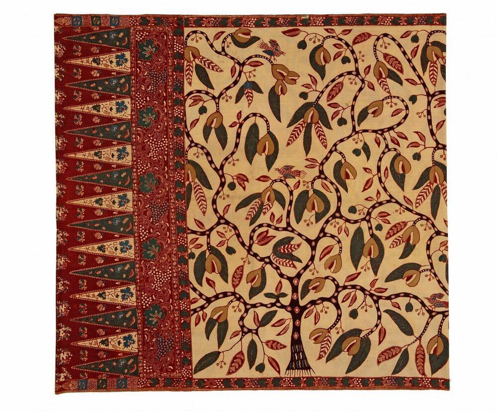Tubular skirt with a nutmeg tree, batik by C.J. von Franquemont
