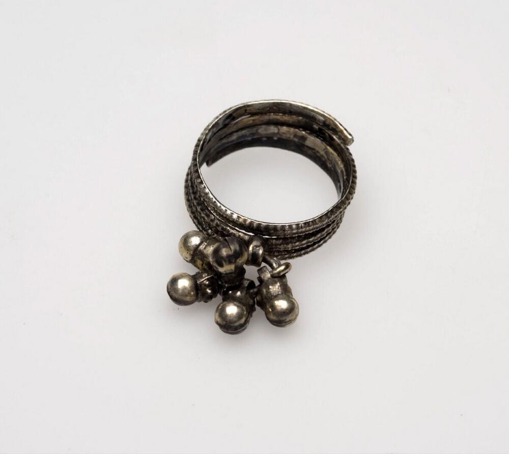 Zilveren vrouwen teenring