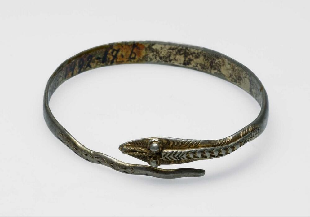 Zilver vergulde armband in vorm van een slang