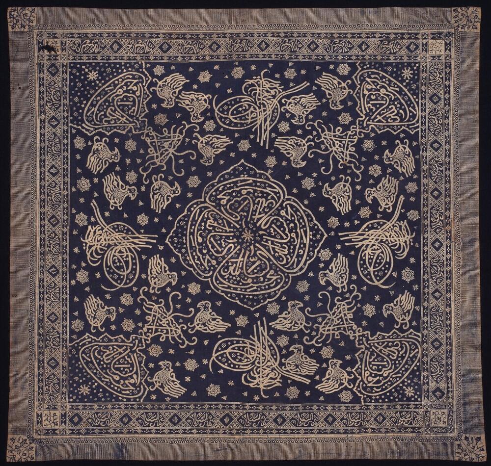 Katoenen hoofddoek voor mannen met Arabische kalligrafie