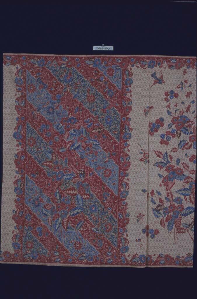 Kokerrok met bloemen, vogels, vlinders