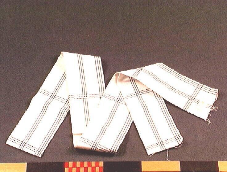 Fragment van een handgeweven smalband (monster)