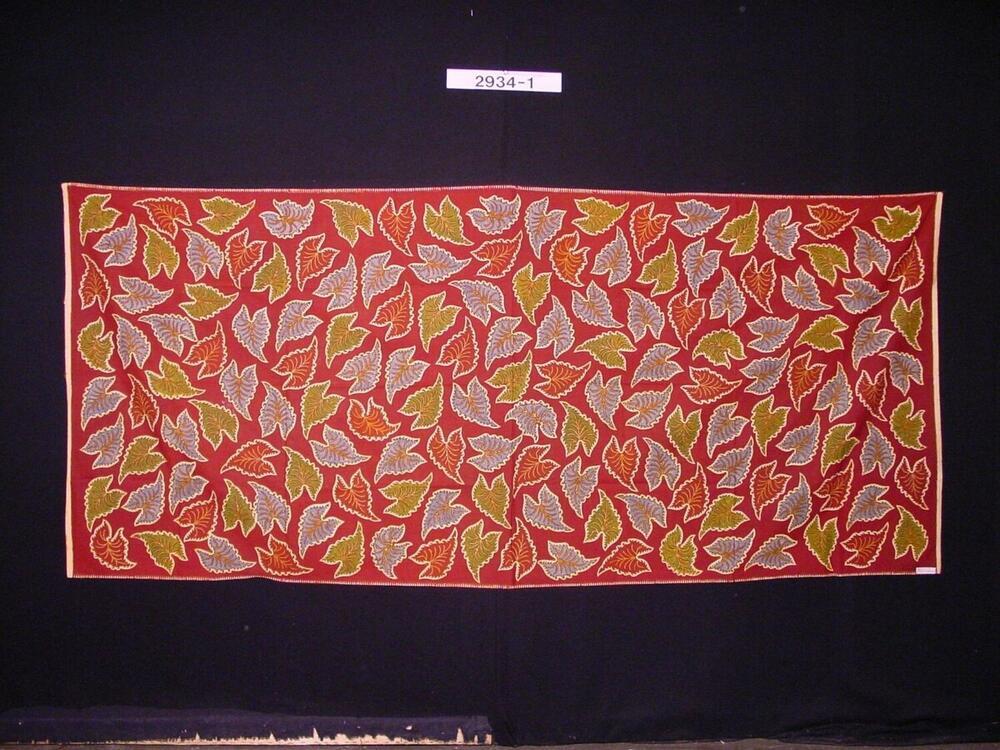 Cotton cloth (batik) with ornamental leafs