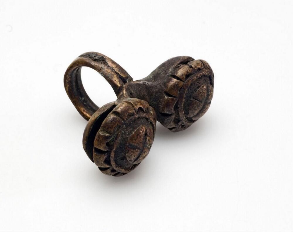 Geelkoperen ring voor mannen