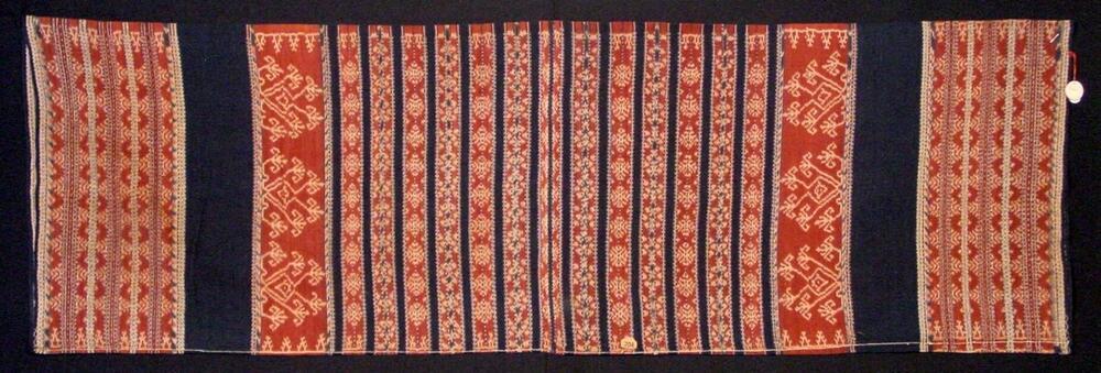 Katoenen schouderdoek, versierd met scheringikat