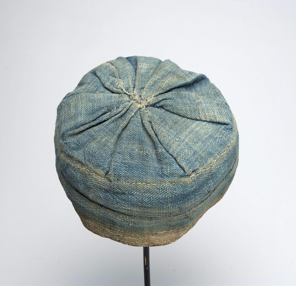 Muts van blauw katoen