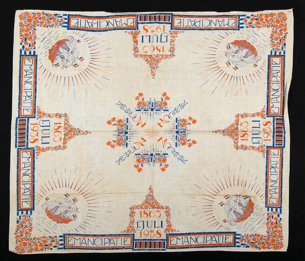 Hoofddoek ter gelegenheid van de 75 jaar afschaffing van slavernij, Emancipatie