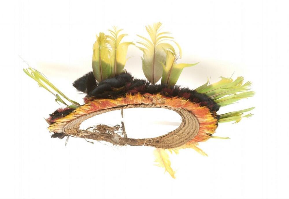 Gevlochten hoofdband met veren