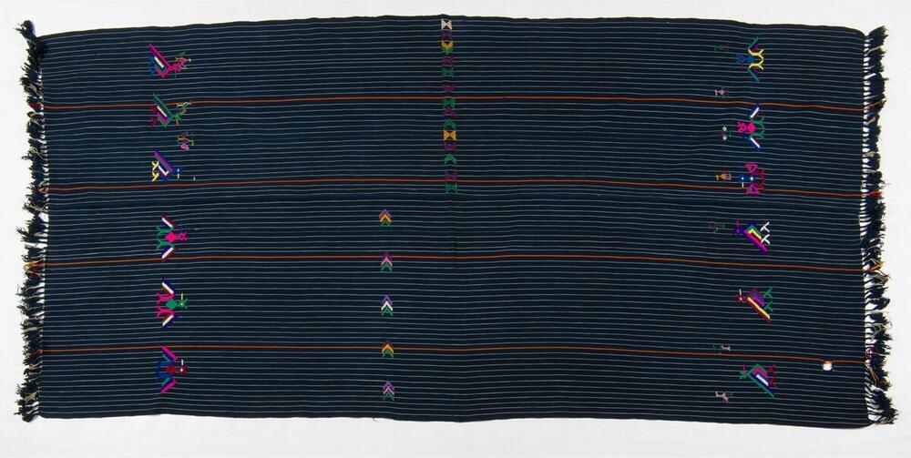 Gestreepte blauwe omslagdoek