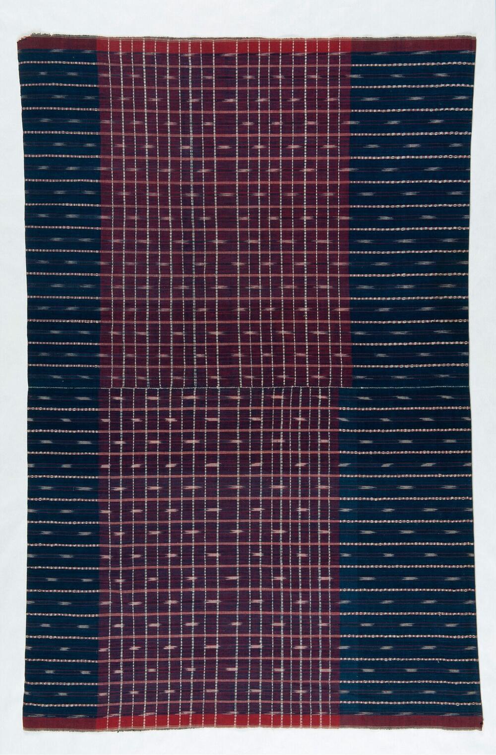 Blauw-rode ikat sarong