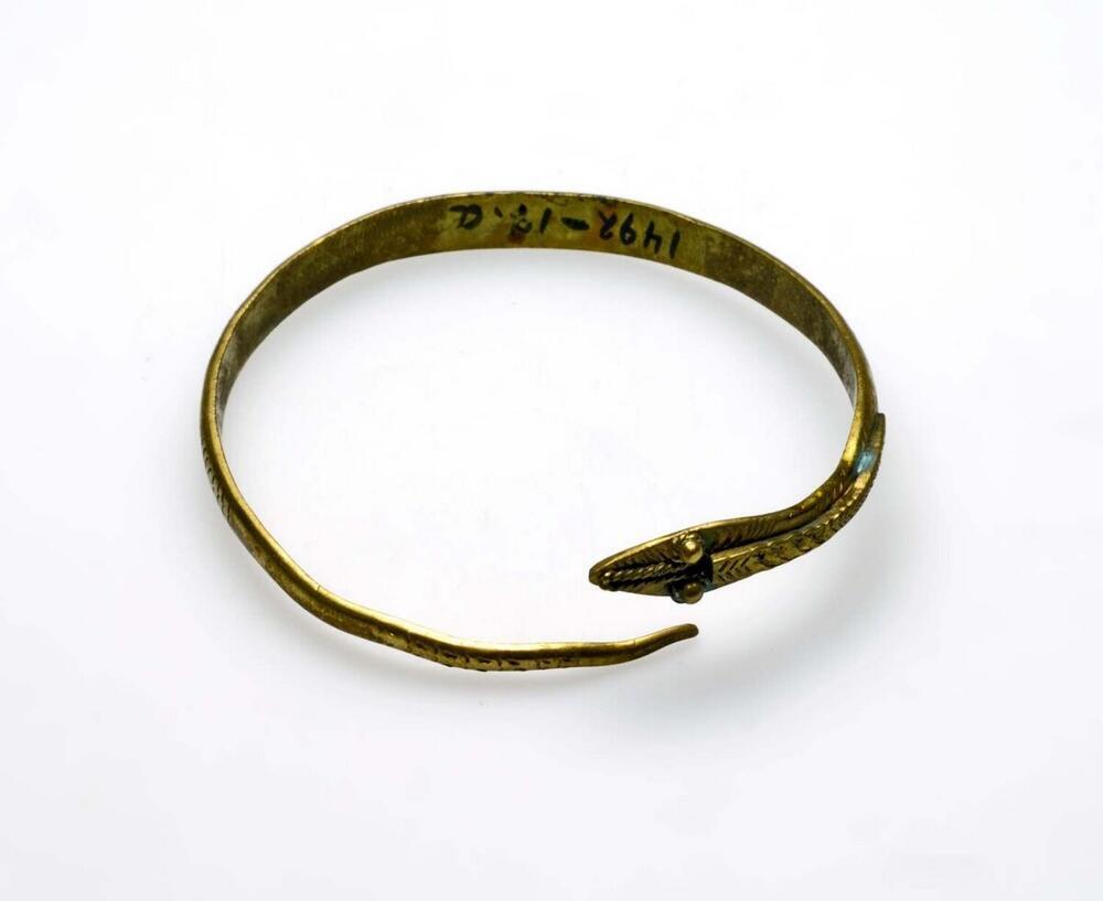 Zilver vergulde armband in vorm van een slang