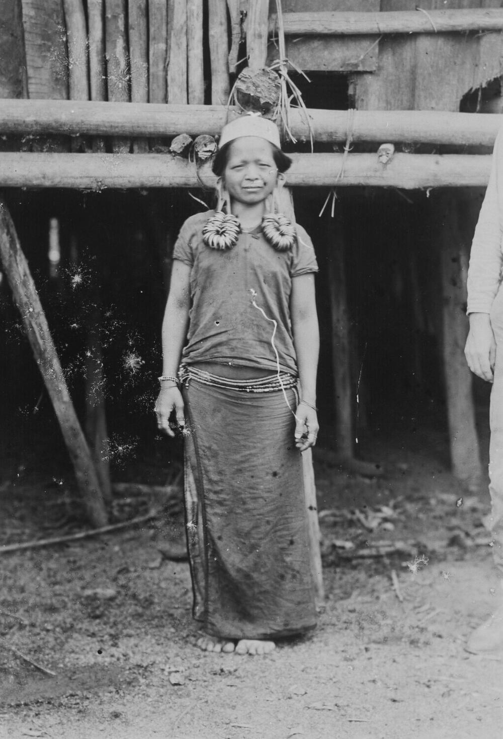 A Kenya Dayak girl from the Apo Kayan district, Central Borneo.