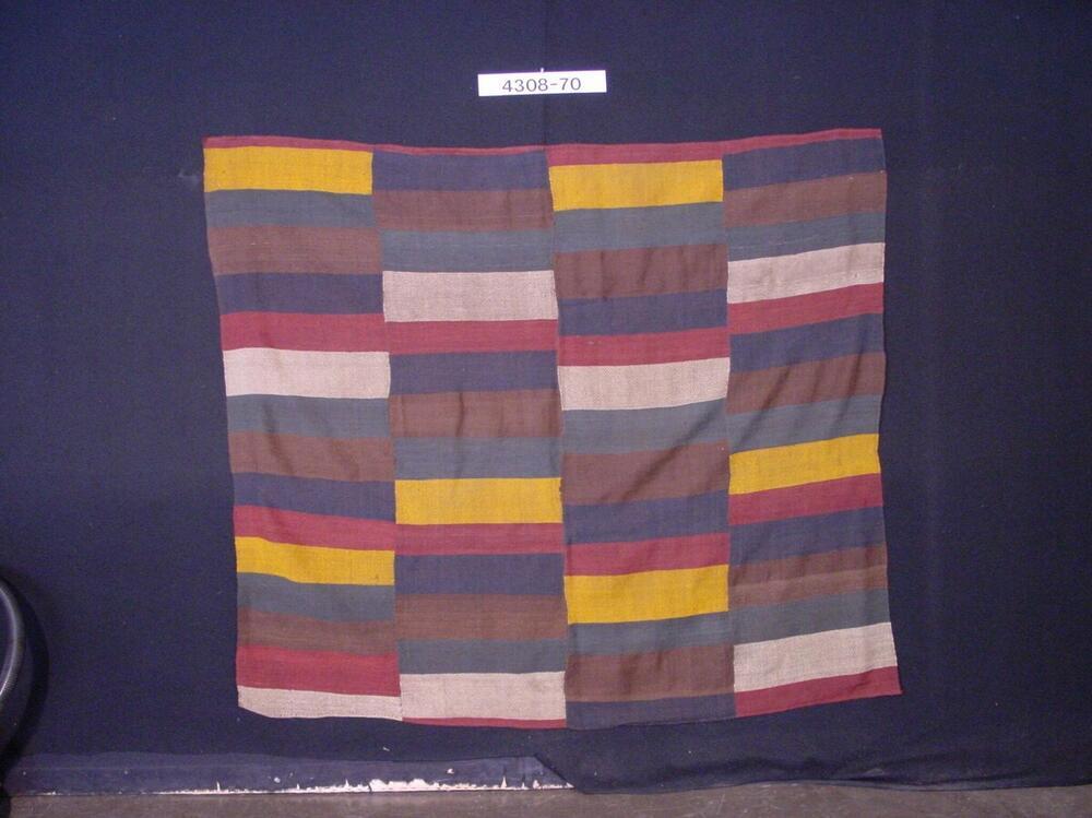 Deken of omslagdoek met verschillende kleurvlakken