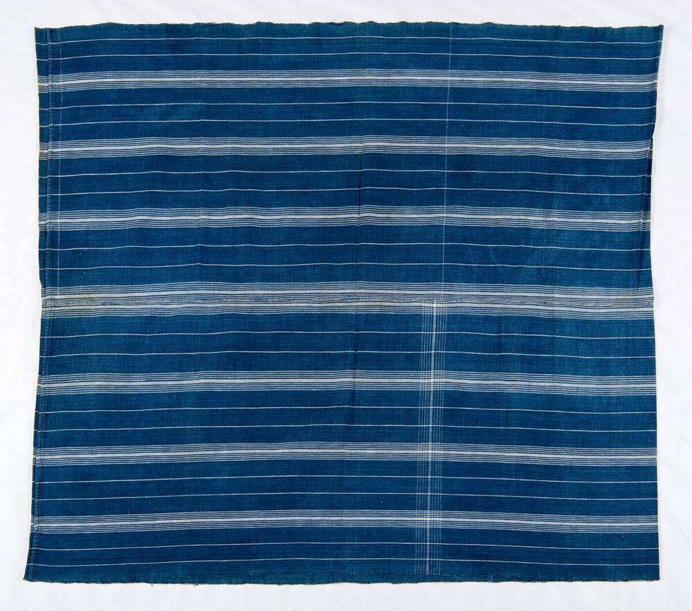 Blauwe gestreepte wikkelrok