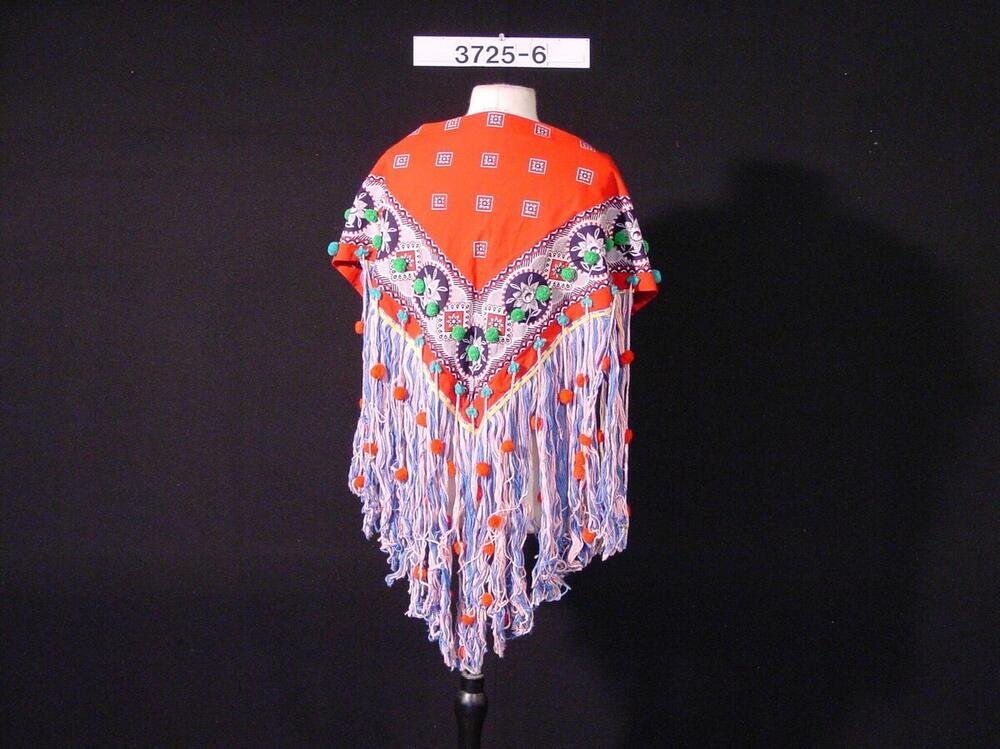 Katoenen schouderdoek met franje