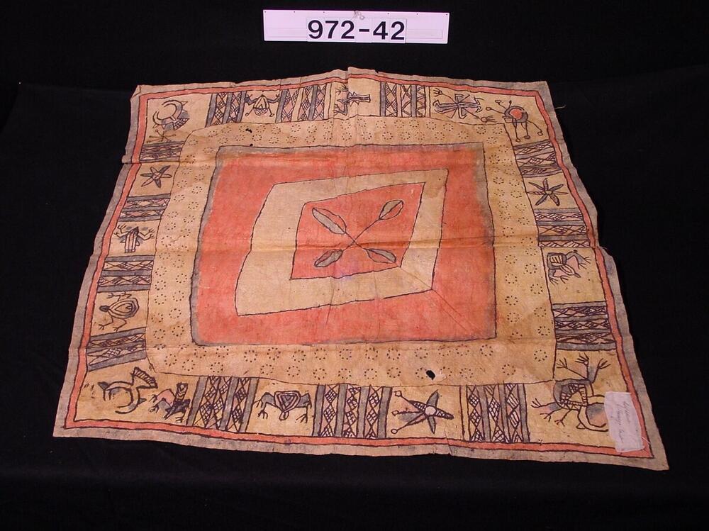 Painted barkcloth headcloth