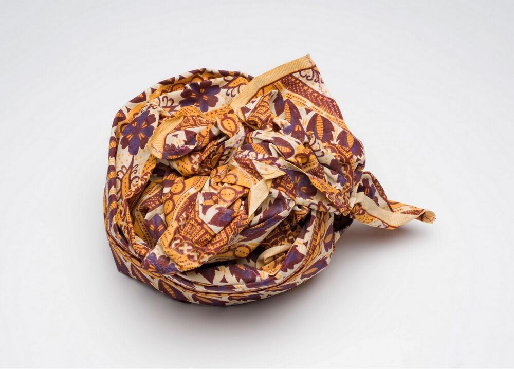 Cotton headscarf with imitation batik