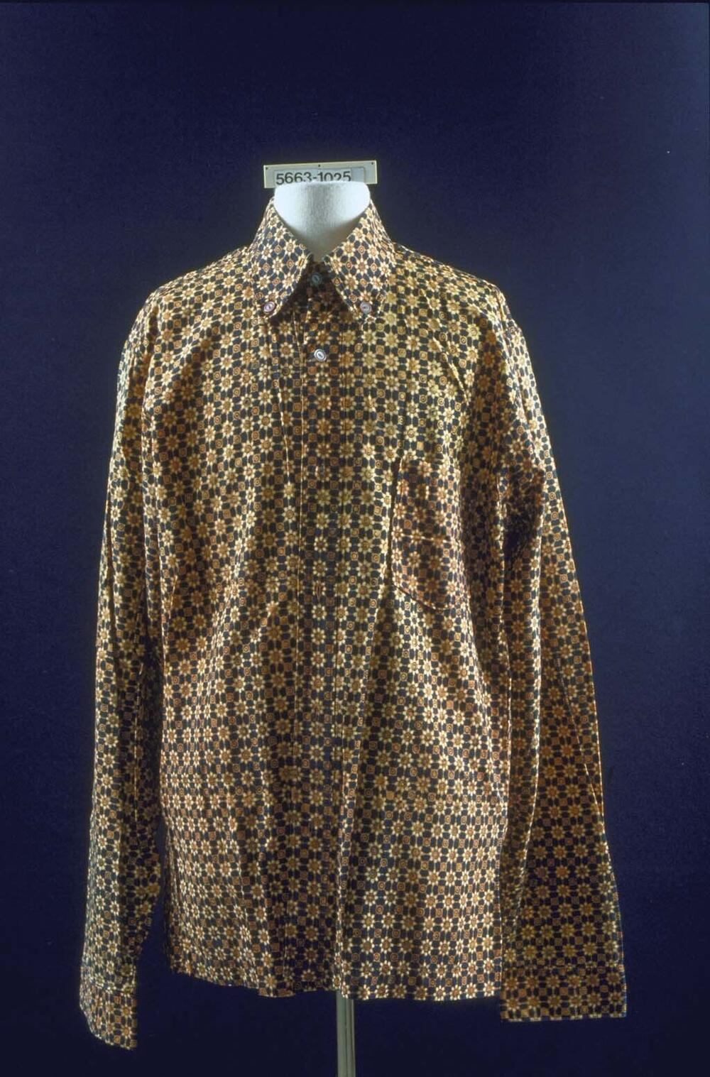 Mannenoverhemd met geometrisch patroon