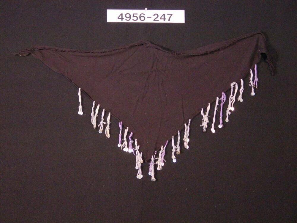 Geborduurde zwarte vrouwenhoofddoek