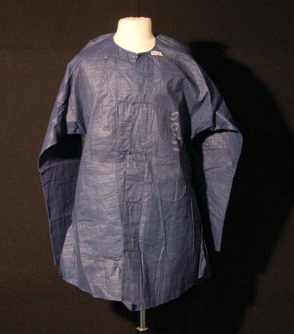Katoenen blouse, onderdeel van de kleding van een Chinese arbeider