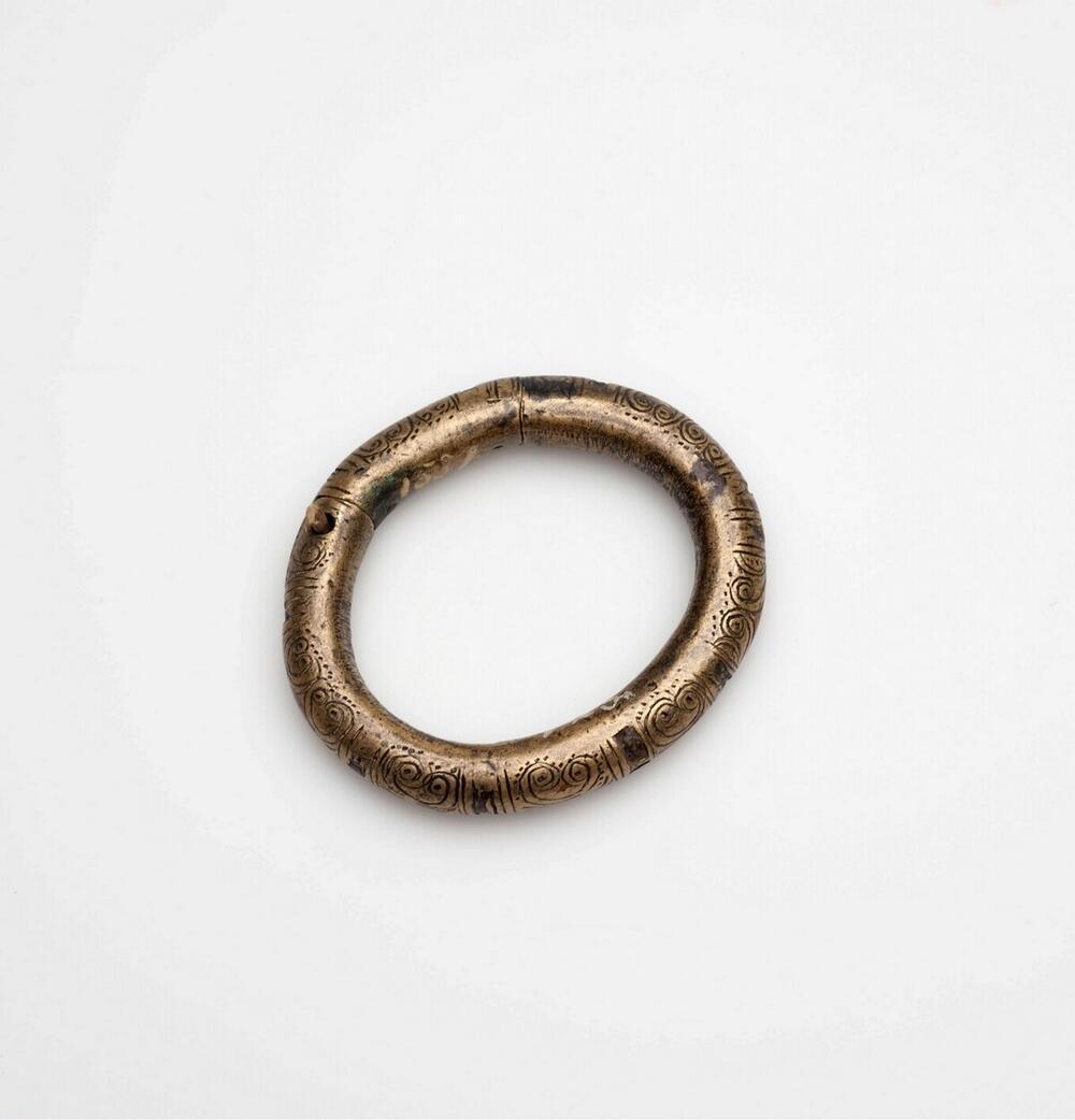 Messing polsring met uitneembare sluiting voor mannen