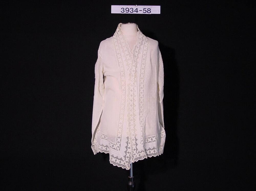 Met kant bewerkte damesblouse