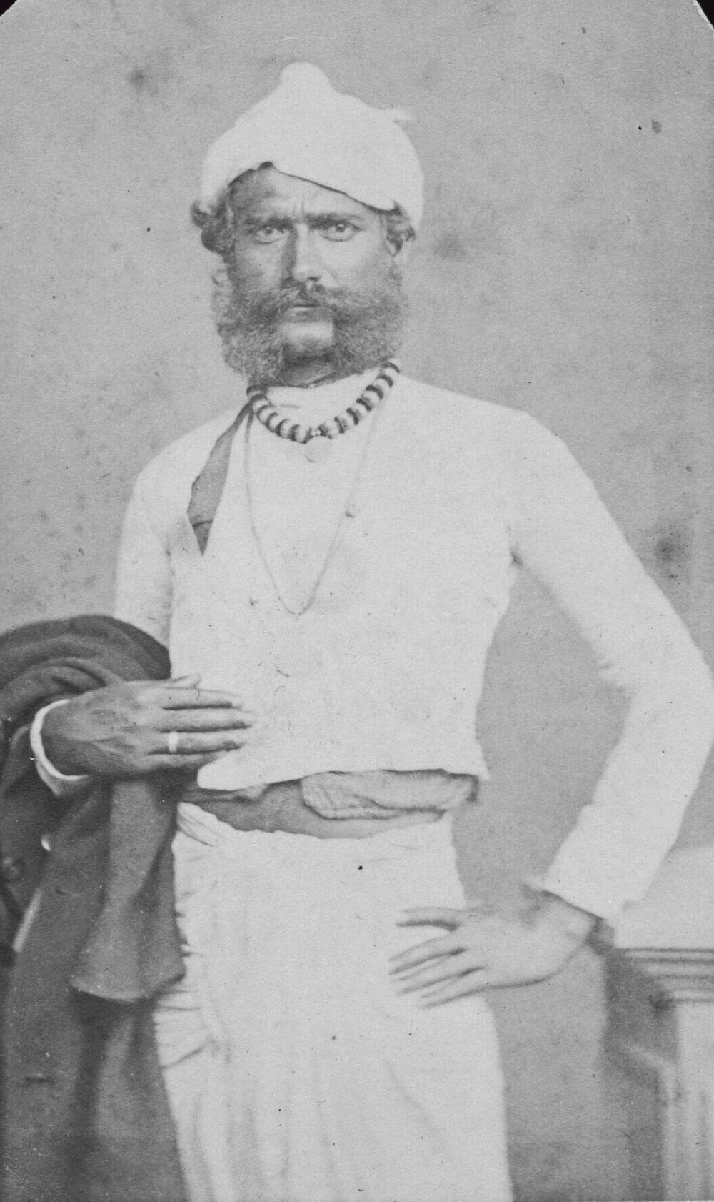 Studioportret van een Indiase man, Mauritius