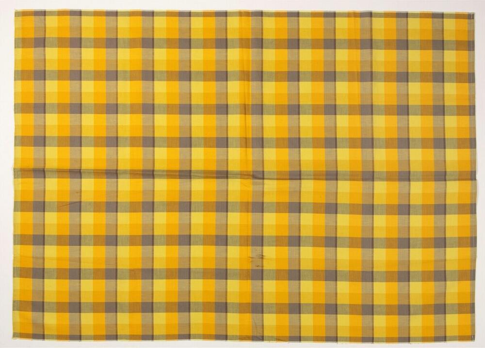 Geruite schouderdoek voor Marronmannen, in Nederland vervaardigd