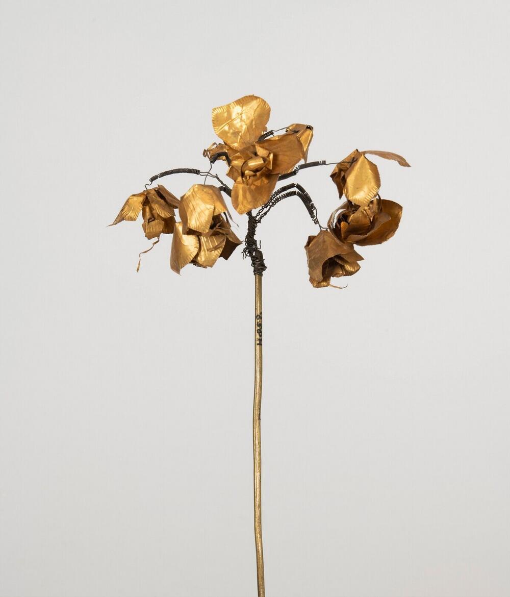 Haarsieraad met gouden trilbloemen