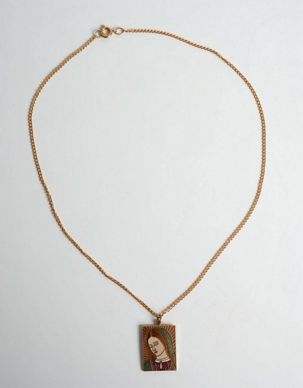 Hanger met een afbeelding van de Heilige Maagd Maria, ook gebruikt als amulet