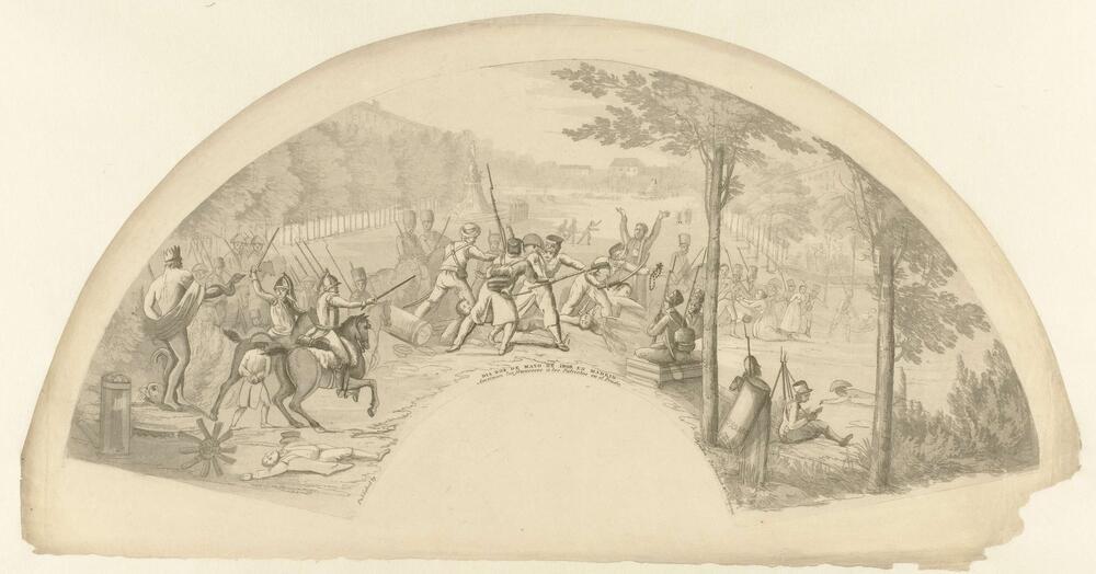 Moord op Spaanse patriotten door Franse troepen bij het Prado in Madrid op 2 mei 1808