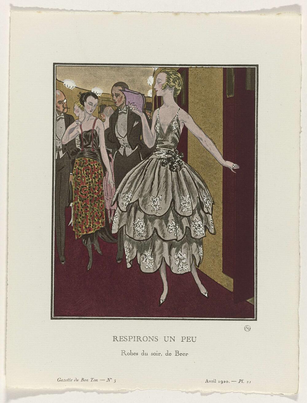 Gazette du Bon Ton. Art – Modes & Frivolités: Evening Attire