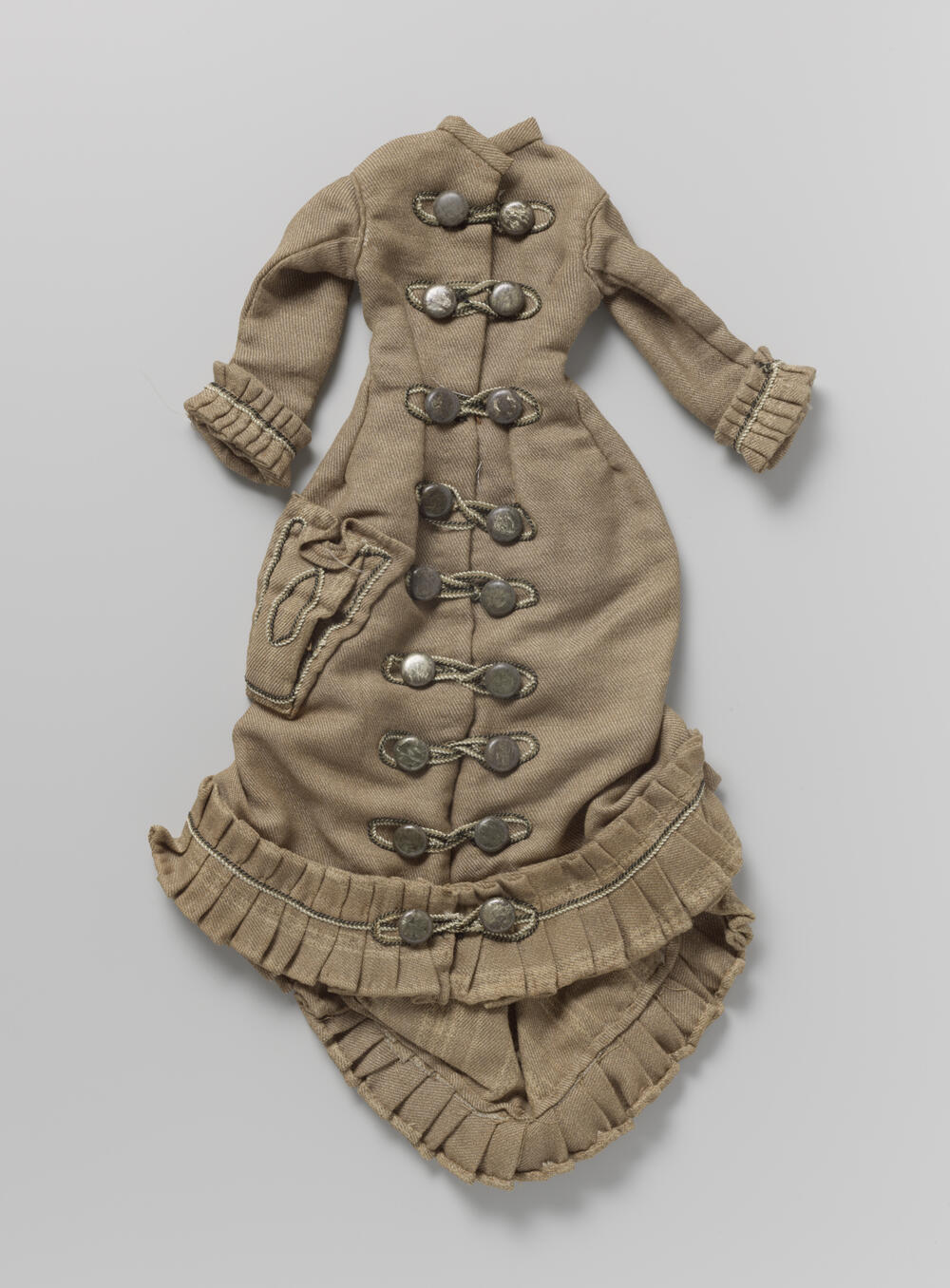 Japon van beige wol, model: robe-princesse