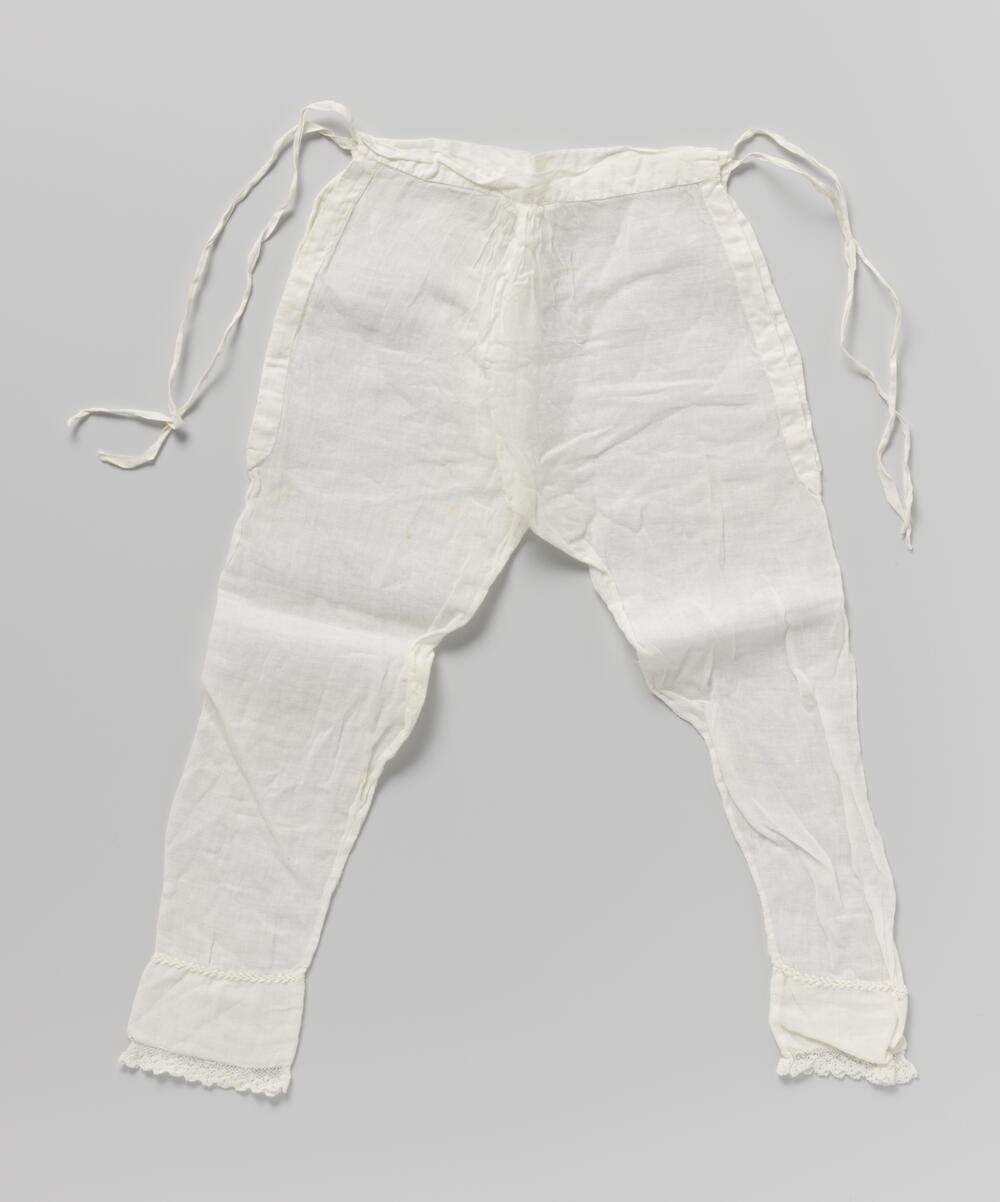Lange broek van wit batist