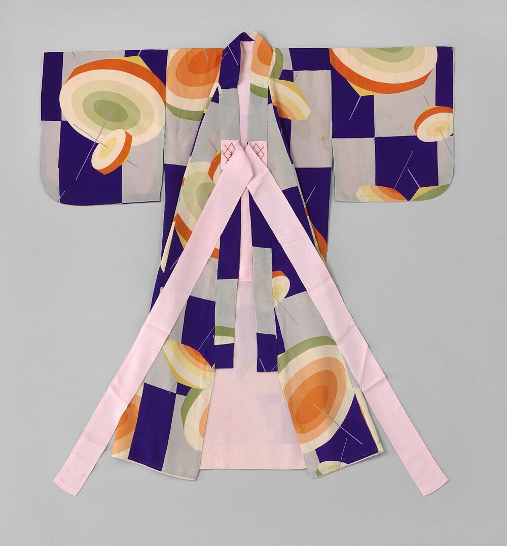 Meisjes miyamairi kimono met tollen