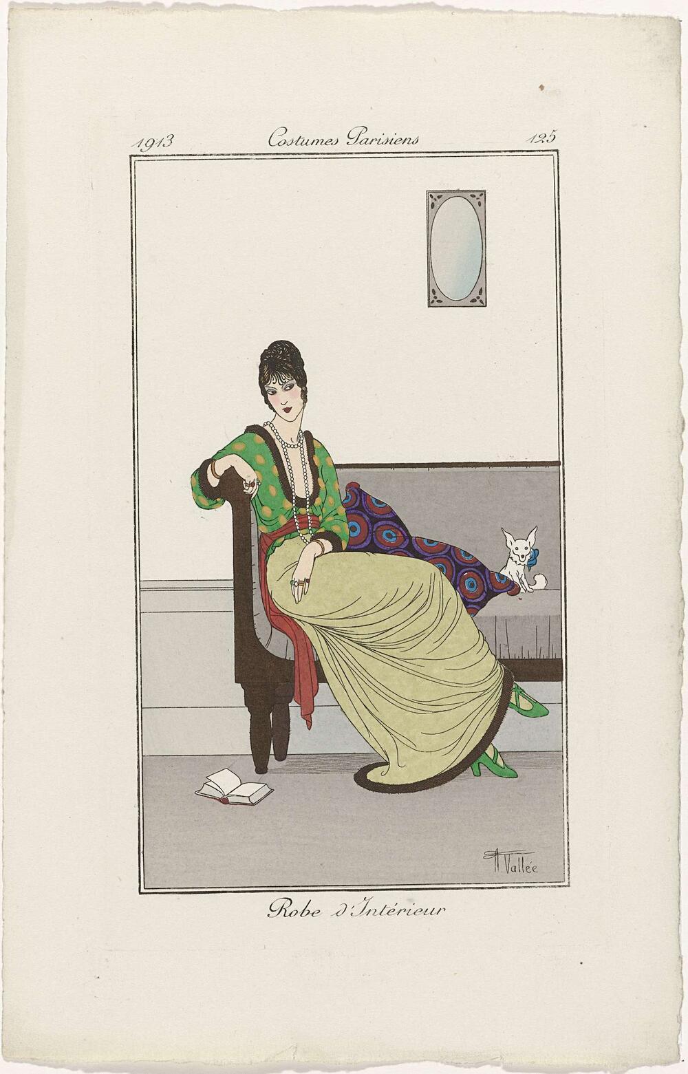 Journal des Dames et des Modes, Costumes Parisiens, 1913, No. 125 : Robe d'Intérieur