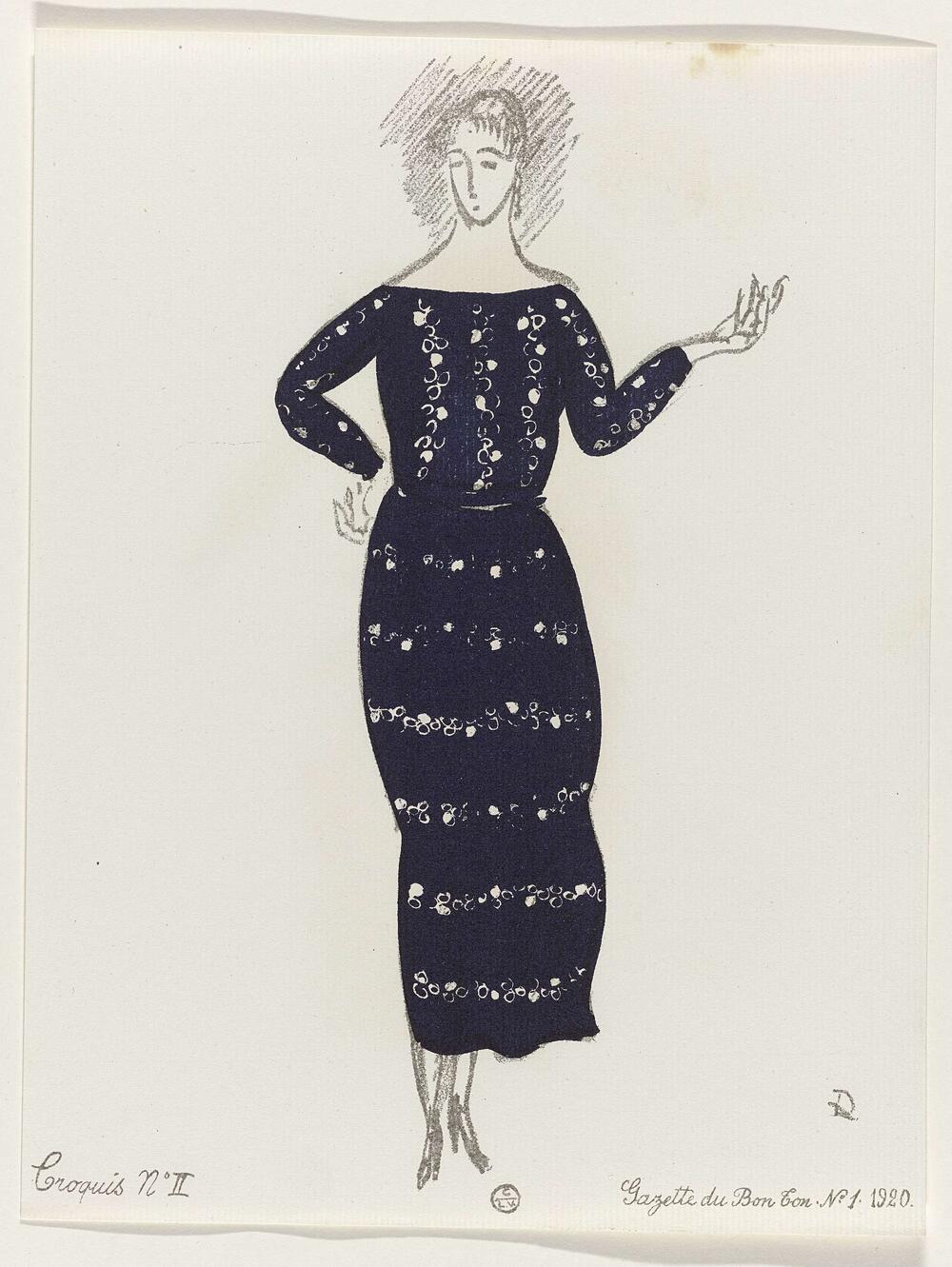 Gazette du Bon Ton, 1920 - No. 1: Croquis No II
