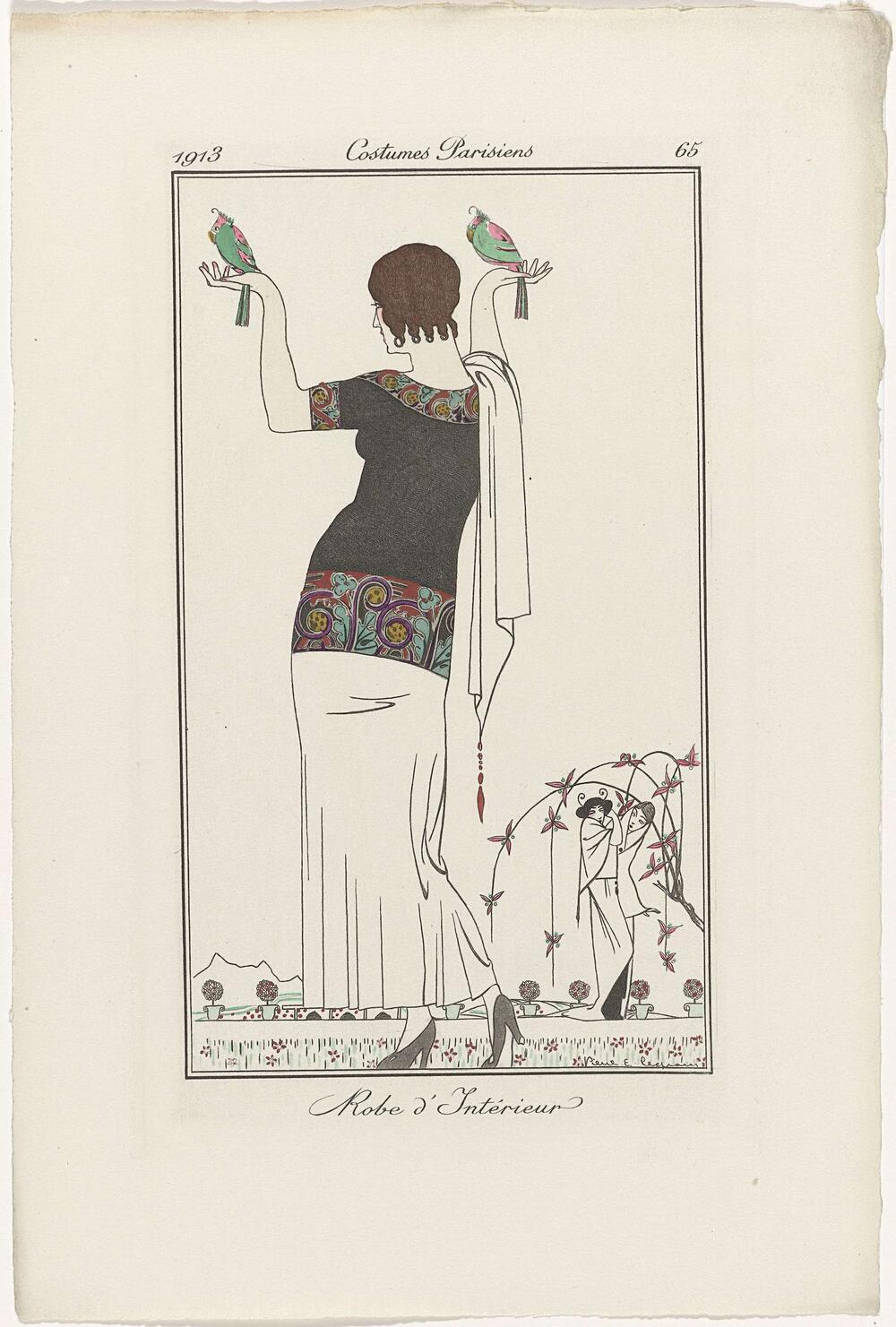 Journal des Dames et des Modes, Costumes Parisiens, 1913, No. 65 : Robe d'Intérieur