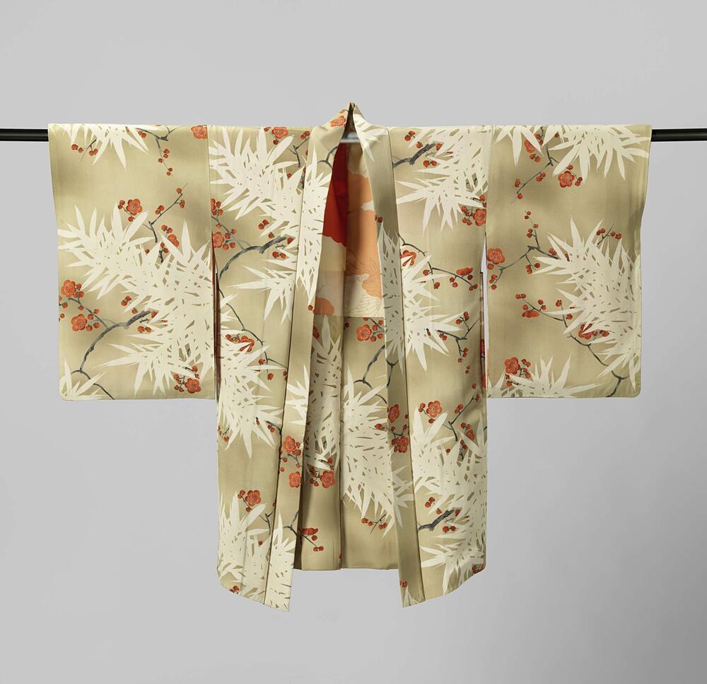 Woman’s Coat with Plum and Bamboo