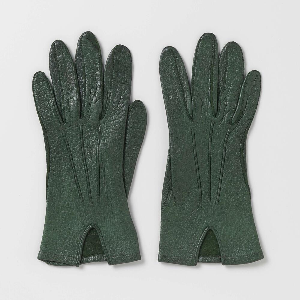 Handschoen van groen leer