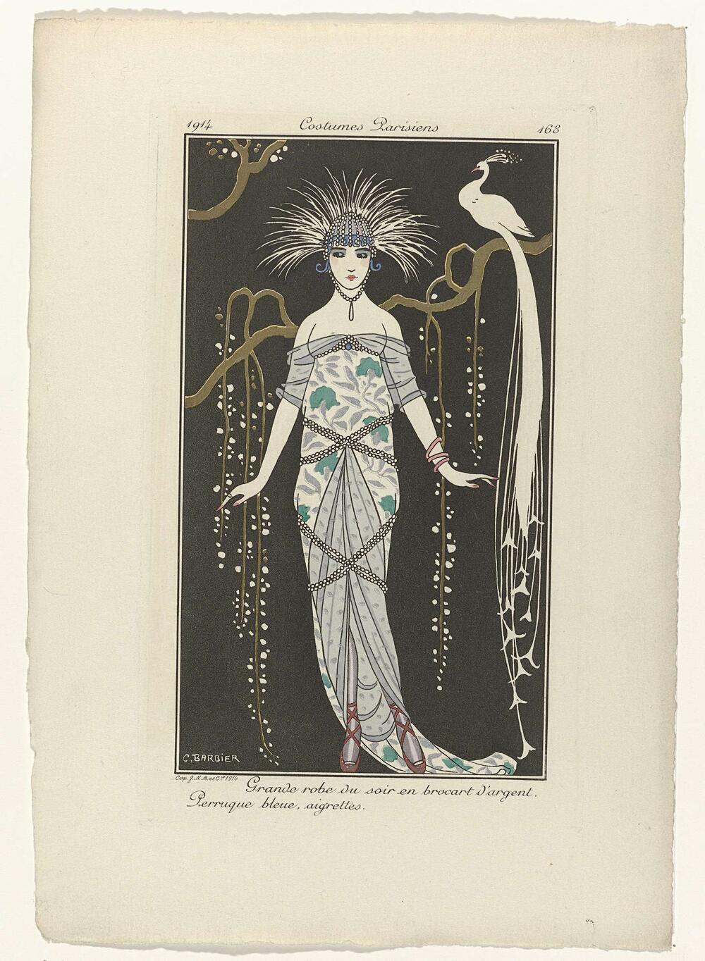 Journal des Dames et des Modes, Costumes Parisiens, 1914, No. 168 : Grande robe du soir (...)