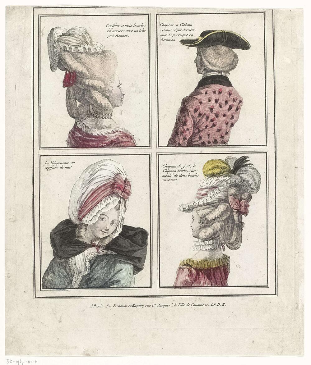 Gallerie des Modes et Costumes français...Coiffure à trois boucles
