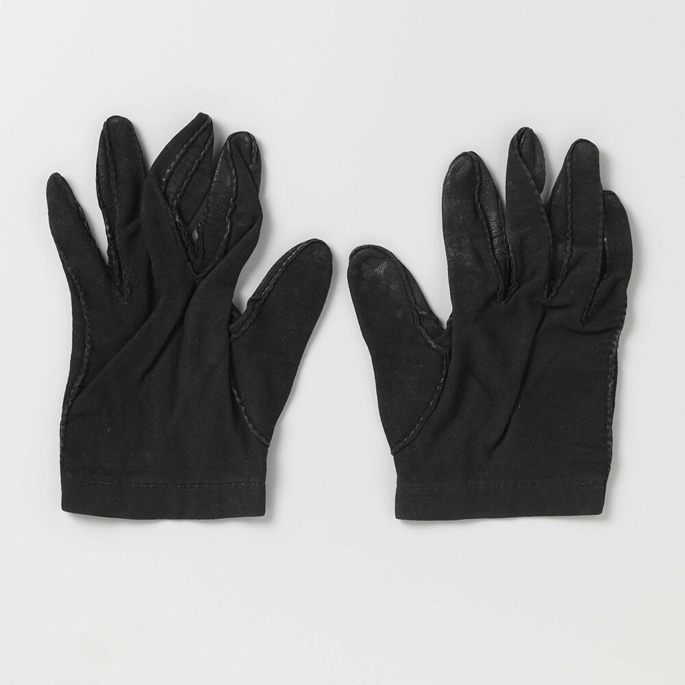 Linker handschoen van zwarte suede