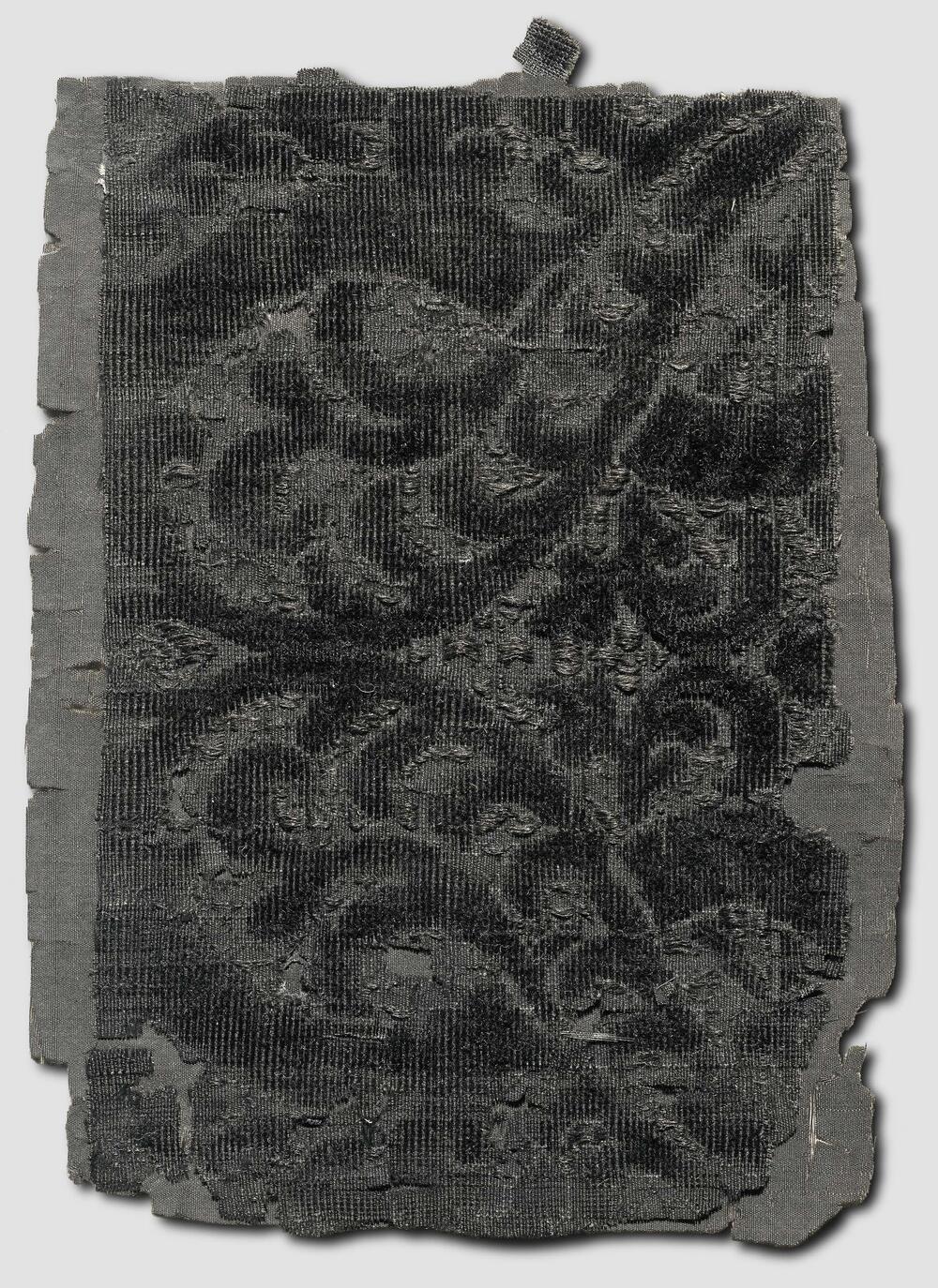 Fragment van een mantel van ciseléfluweel, volgens overlevering afkomstig van Hugo de Groot