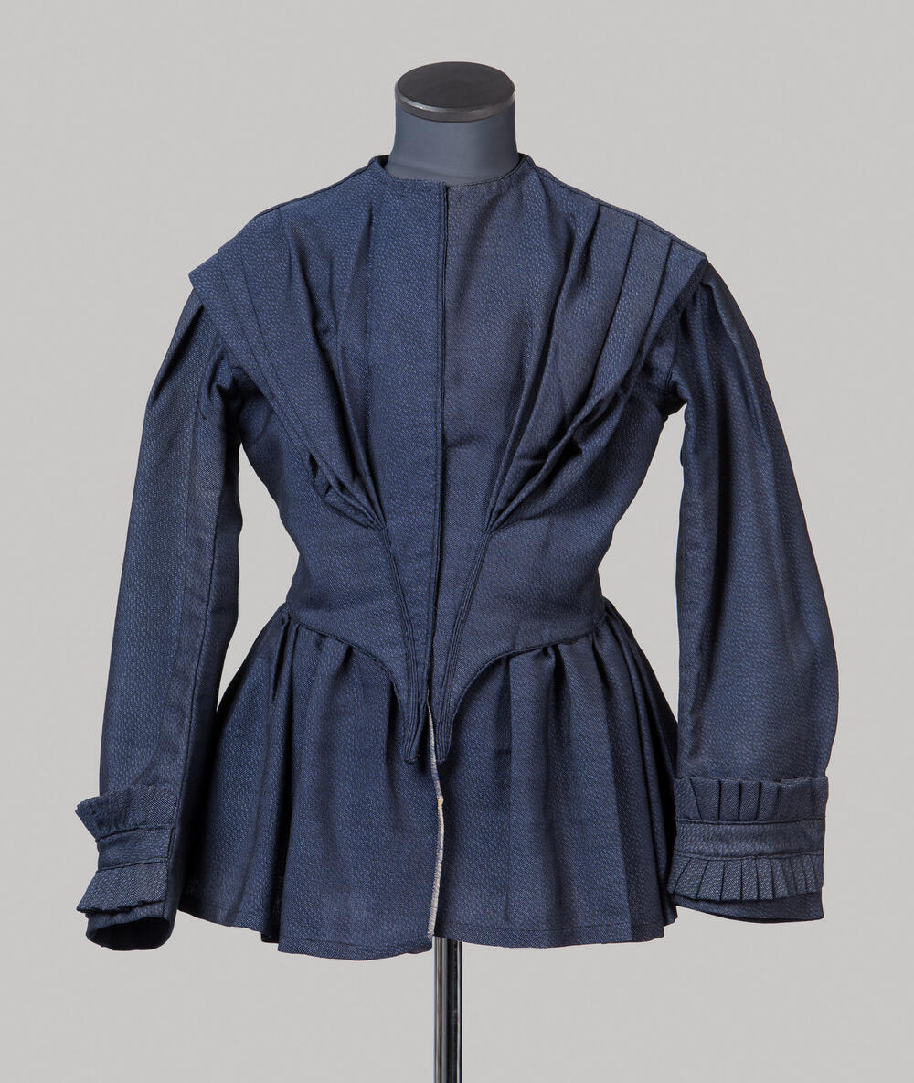 Jak van blauw/zwarte stof