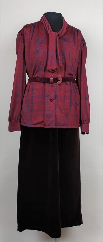 Damesensemble, blouse, rok en ceintuur