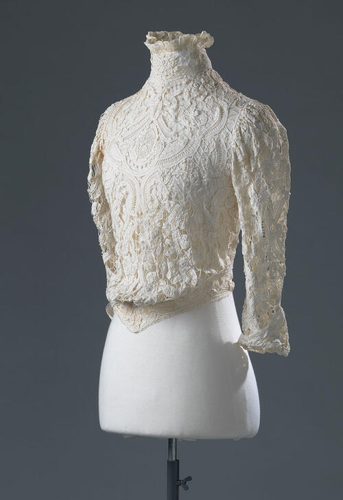 Blouse van katoenen bandkant, 1900-1910, collectie Amsterdam Museum